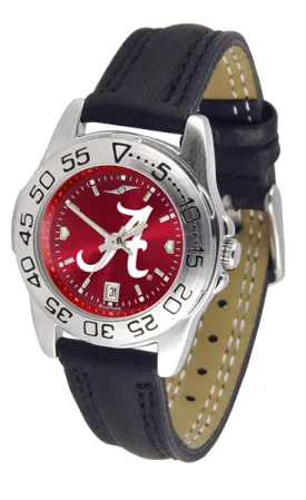 Alabama Crimson Tide Sport Leather Ladies Watch - AnoChrome