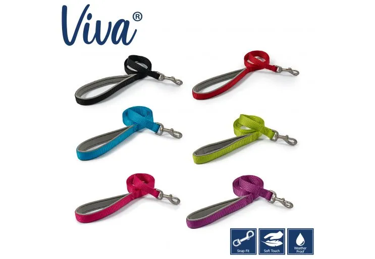 Ancol - Viva Nylon Padded Snap Lead - Blue - 180cm x 25mm (Max 75kg)