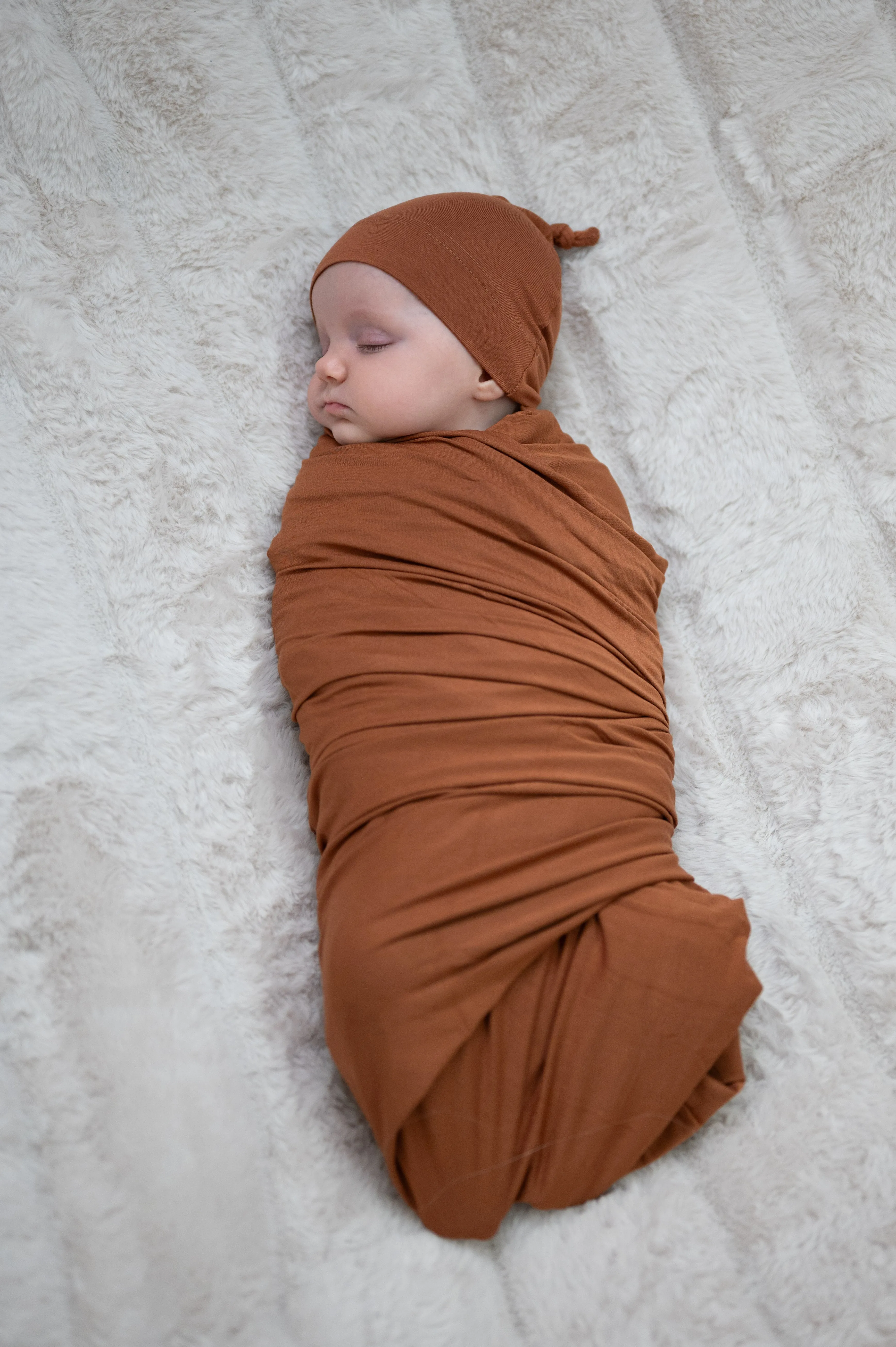 Baby Swaddle Set: Burnt Orange