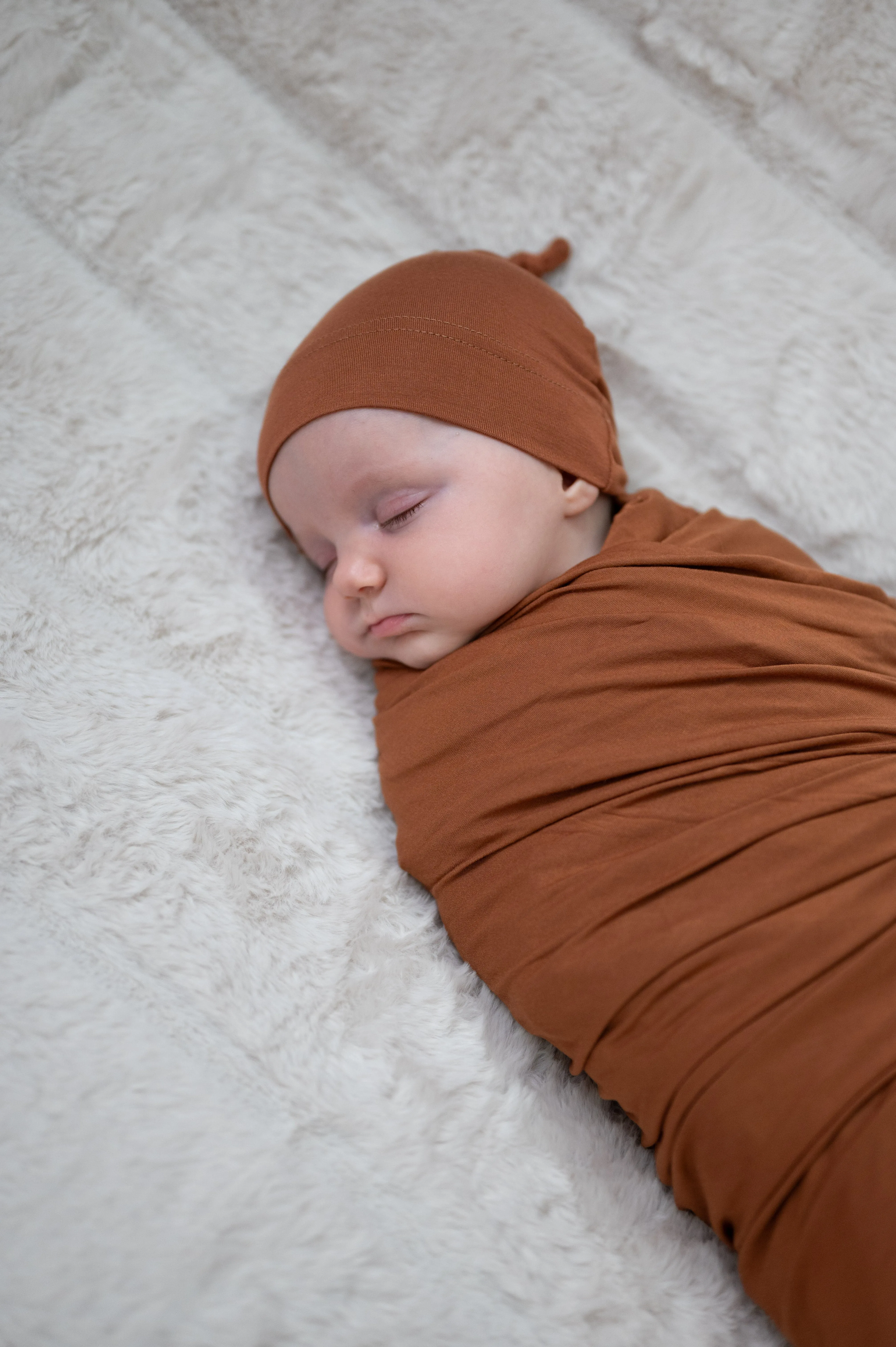 Baby Swaddle Set: Burnt Orange