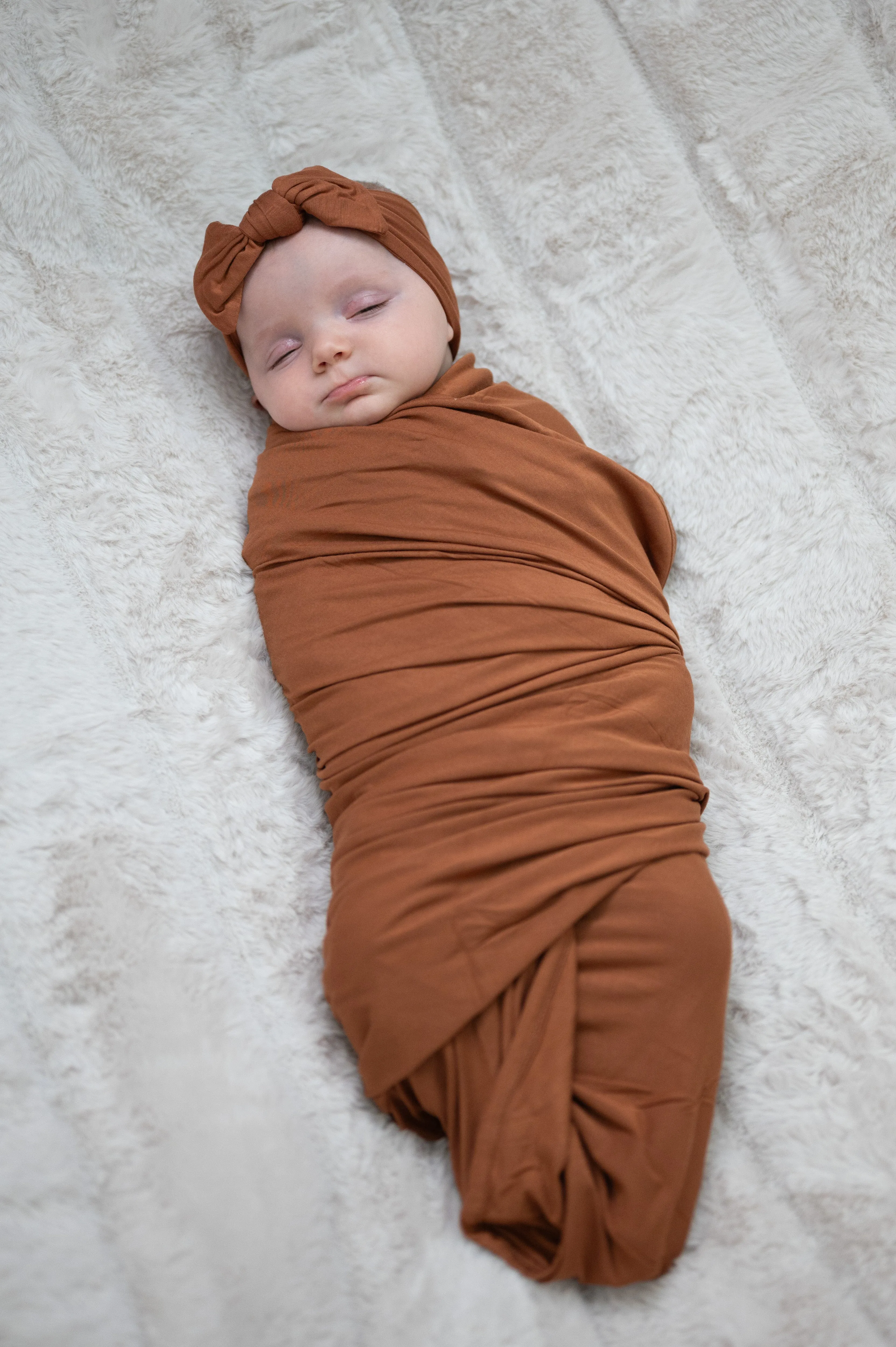 Baby Swaddle Set: Burnt Orange