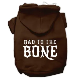 Bad to the Bone Dog Pet Hoodies Brown Size XS (8)