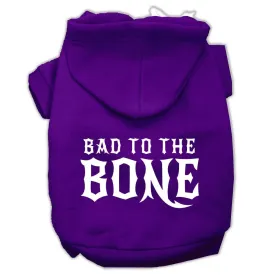 Bad to the Bone Dog Pet Hoodies Purple Size XXXL (20)