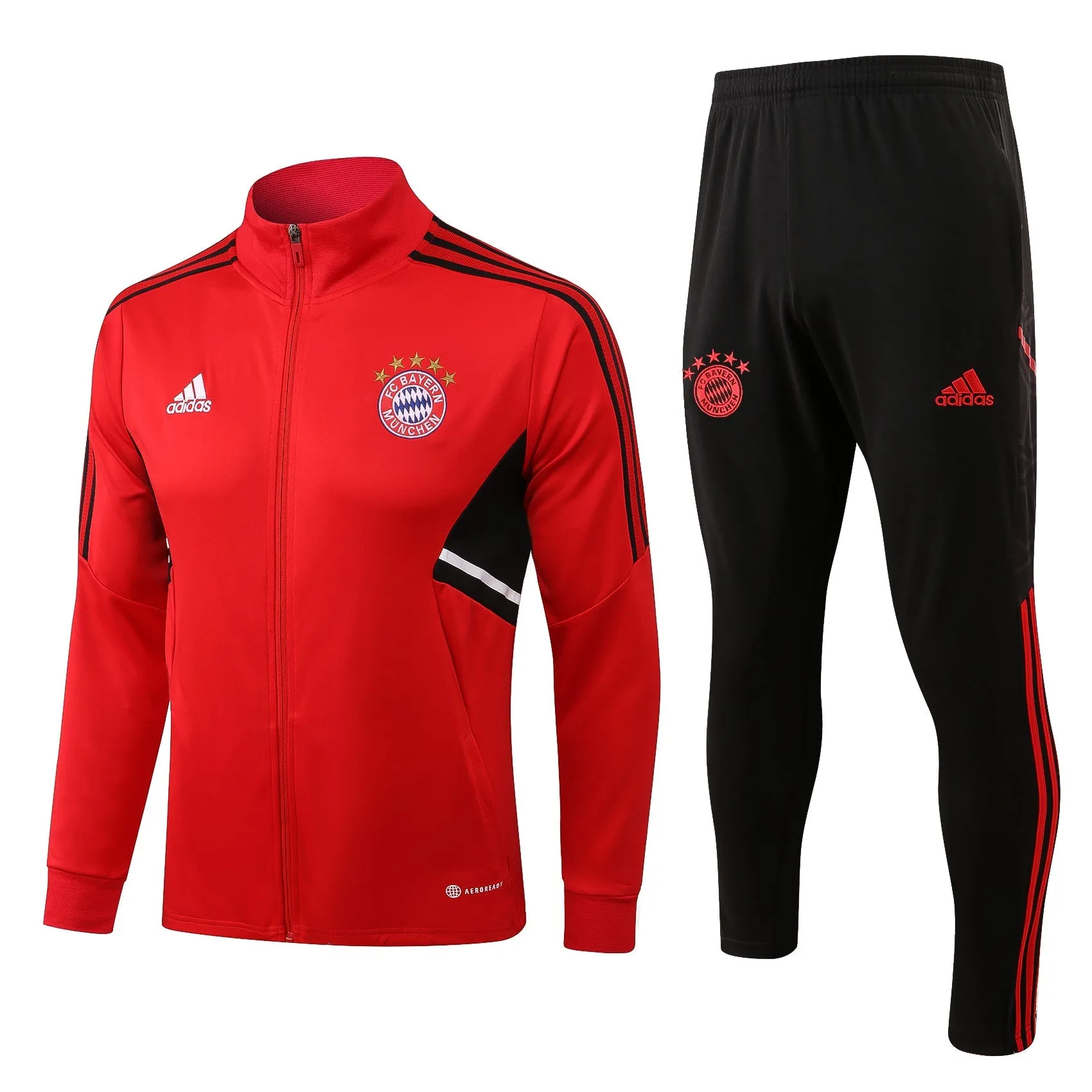 Bayern Munchen Black and Red Tracksuit