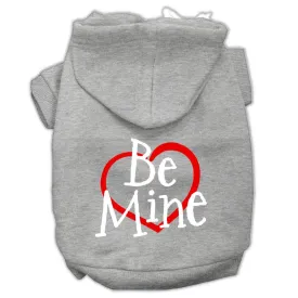 Be Mine Screen Print Pet Hoodies Grey Size XXL (18)