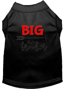 Big Brother Screen Print Dog Shirt Black Med