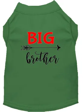 Big Brother Screen Print Dog Shirt Green Xxxl