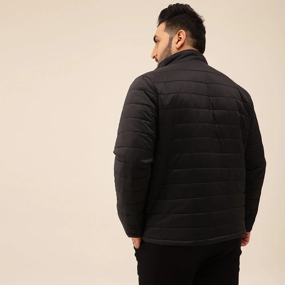 Black Full Sleeves Puffer Jacket