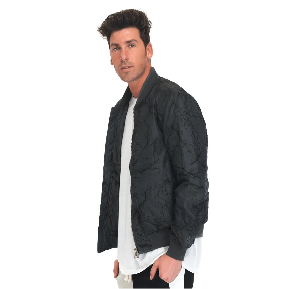 Bolt Black Bomber Jacket