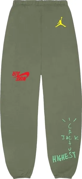 Cactus Jack by Travis Scott x Air Jordan Highest Sweatpant 'Green', green