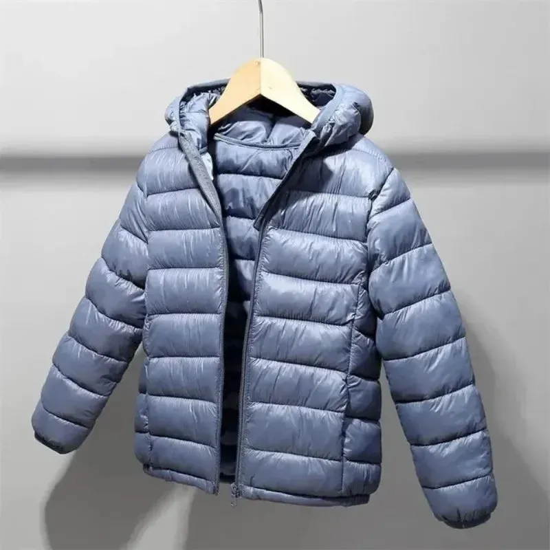 Children 2-14 years old down cotton jacket clothes for boys girls cotton padded clothes kids fleece hooded coats P5076