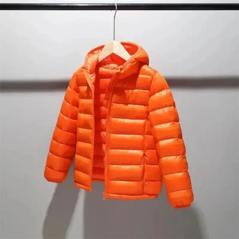 Children 2-14 years old down cotton jacket clothes for boys girls cotton padded clothes kids fleece hooded coats P5076