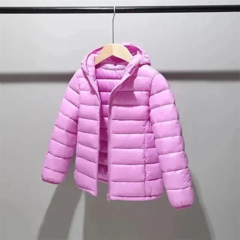 Children 2-14 years old down cotton jacket clothes for boys girls cotton padded clothes kids fleece hooded coats P5076