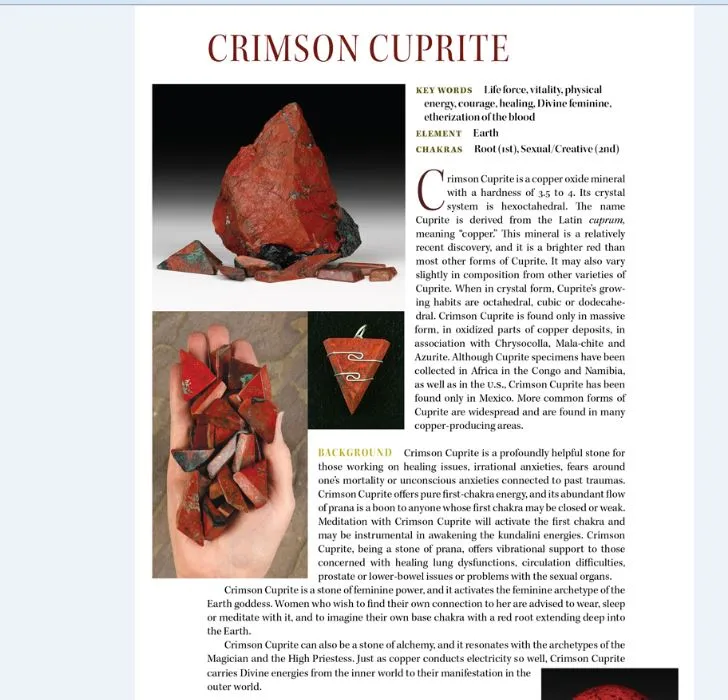 Crimson Cuprite Altar Stone