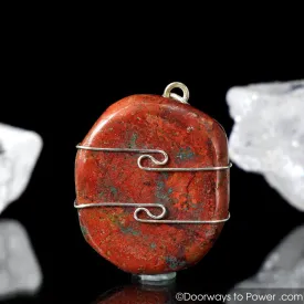 Crimson Cuprite Crystal Pendant .925 SS