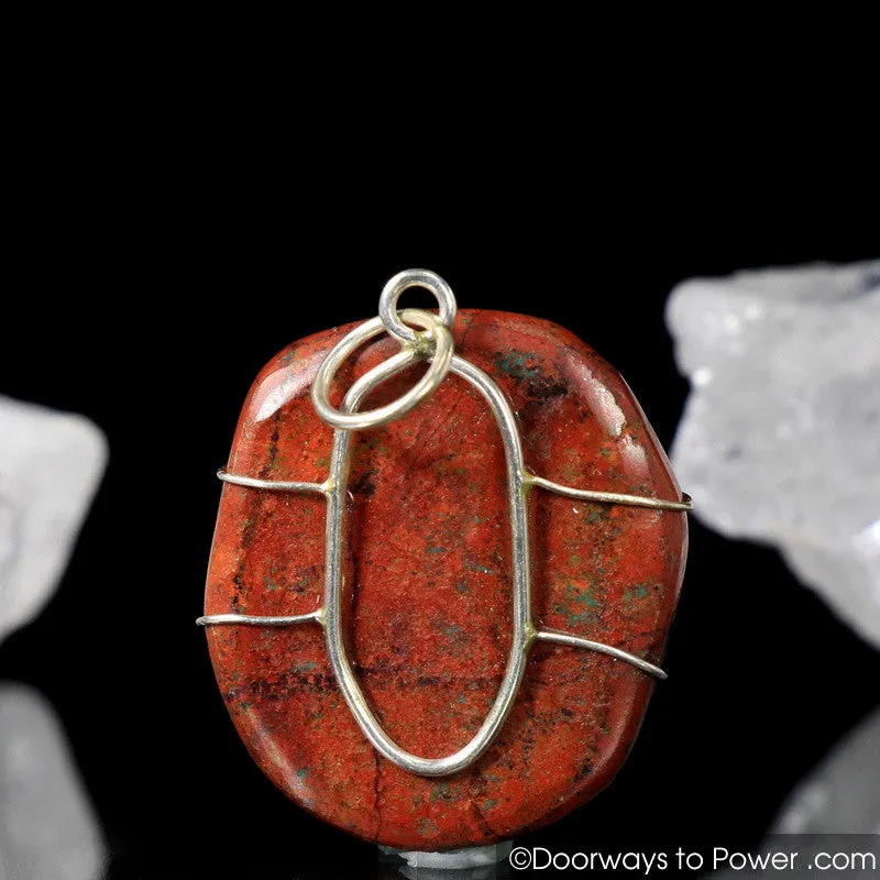 Crimson Cuprite Crystal Pendant .925 SS