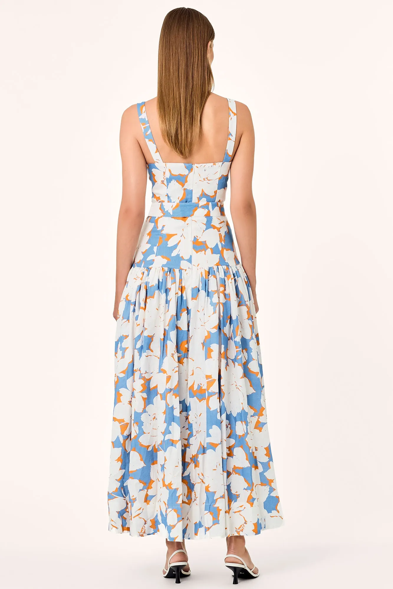 Drenica Midi Dress - Santorini