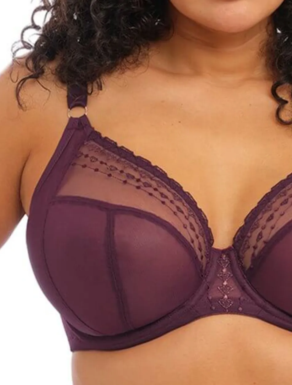 Elomi Matilda Underwire Plunge Bra, Wine Diamond