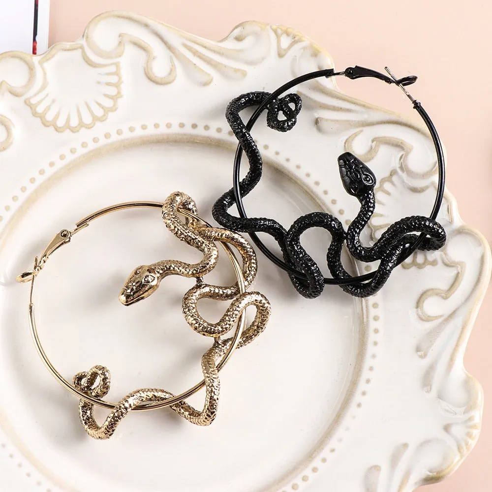 Exclusive Goth Snake Earrings