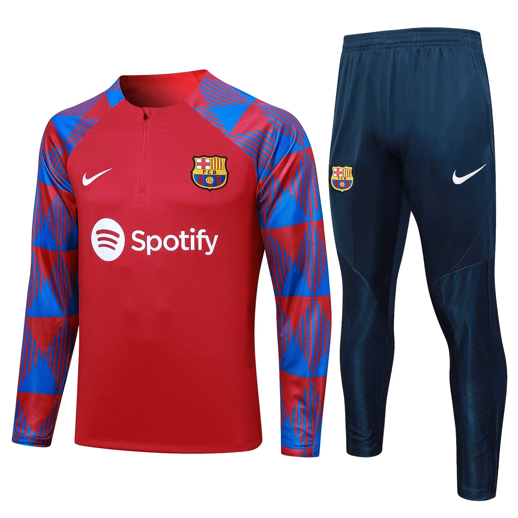 FC Barcelona Dark Blue and Red Tracksuit