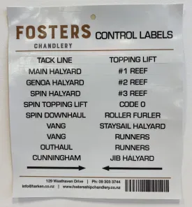 FOSTERS CLUTCH CONTROL LABELS