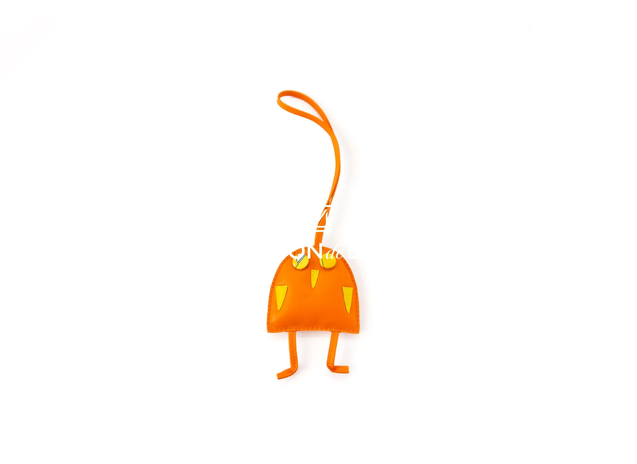 Hermes Orange Petit h Hibouton Bag Charm