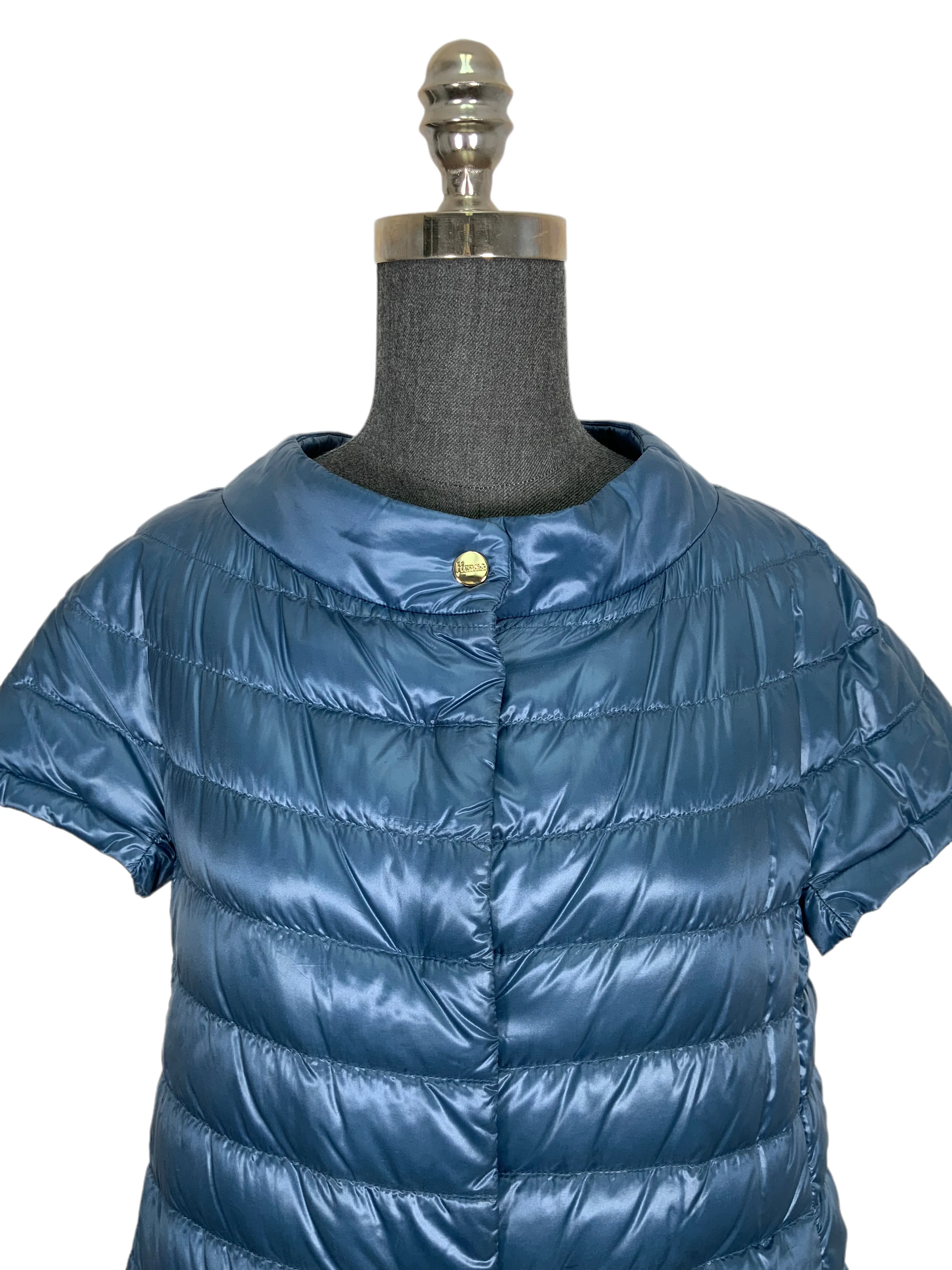 Herno Cap Sleeve Quilted Down Puffer Jacket Size M