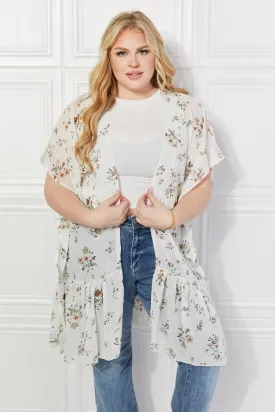 Justin Taylor Meadow of Daisies Floral Kimono - Ships from The USA