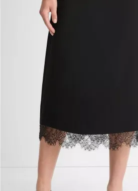 Lace Paneled Skirt