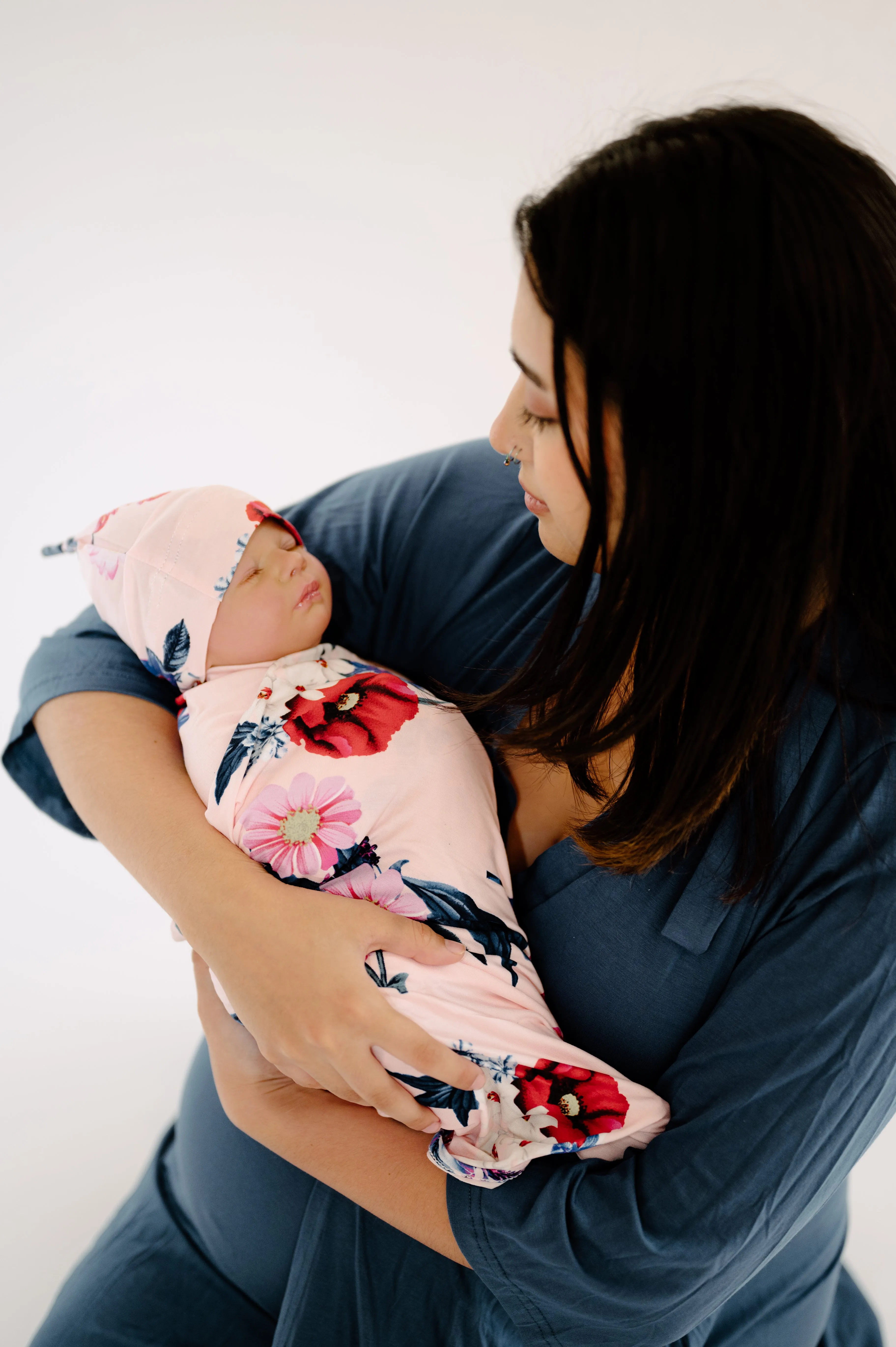 Lila Labor & Postpartum Gown in Midnight Blue