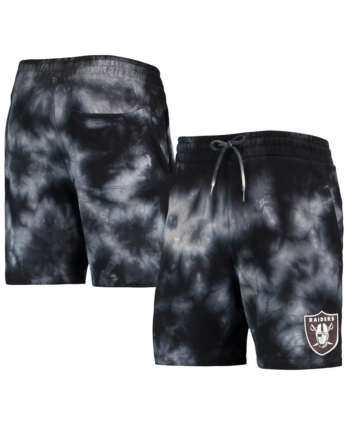 New Era Men's Las Vegas Raiders Tie Dye Shorts Black