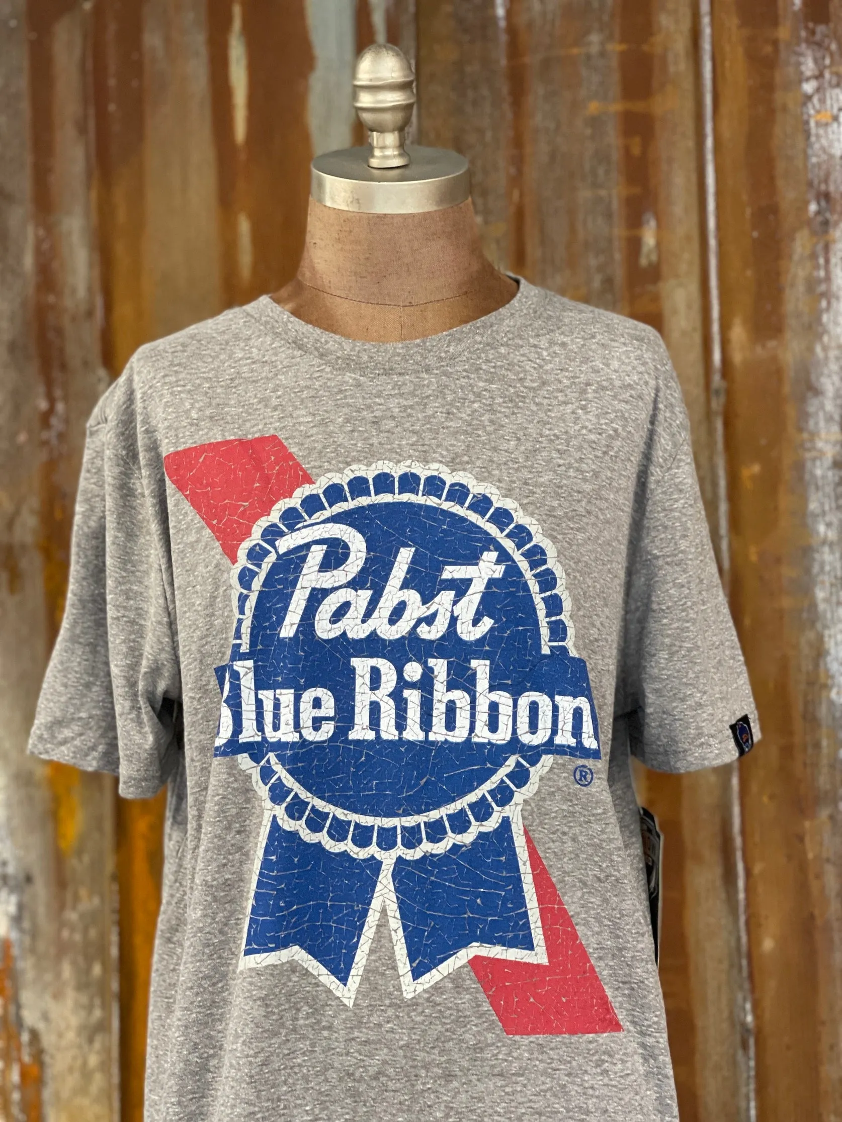 Pabst Blue Ribbon Graphic Tee - Heather Grey