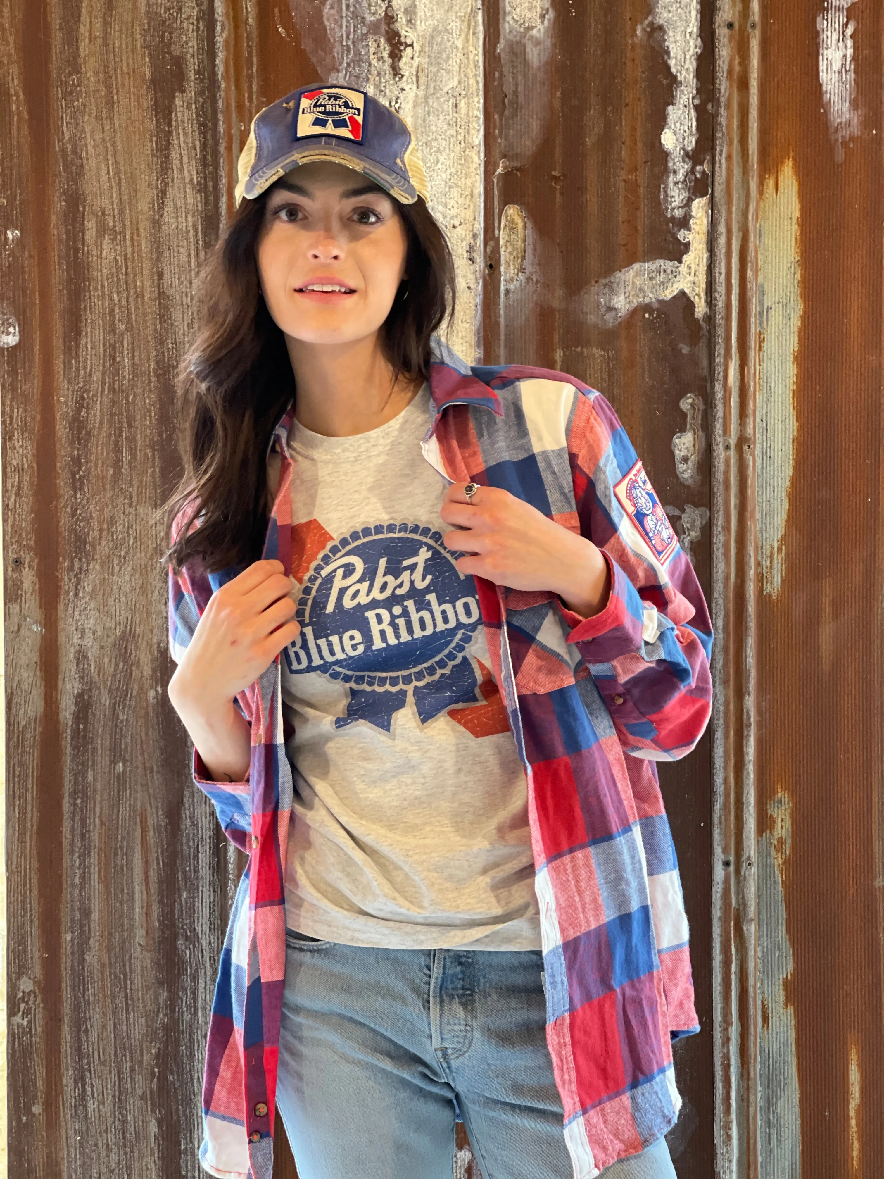 Pabst Blue Ribbon Graphic Tee - Heather Grey