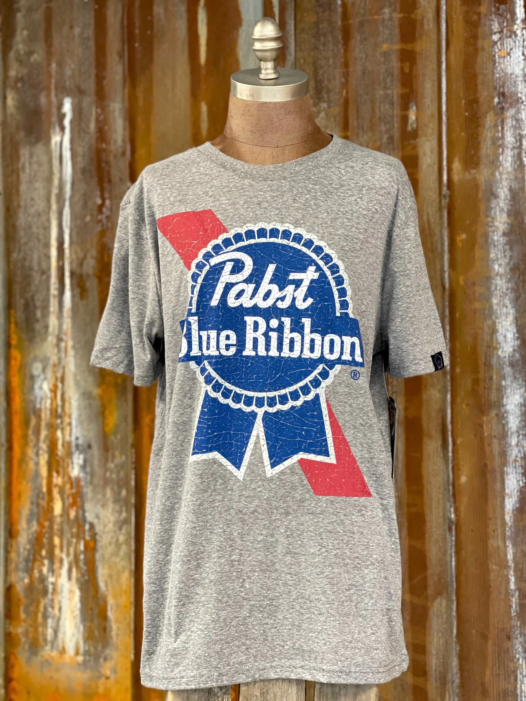 Pabst Blue Ribbon Graphic Tee - Heather Grey