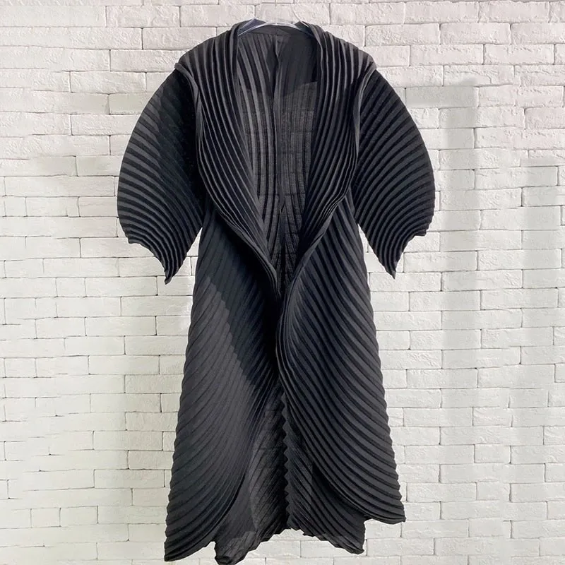 Pre Order:  Accordion Pleated Long Coat