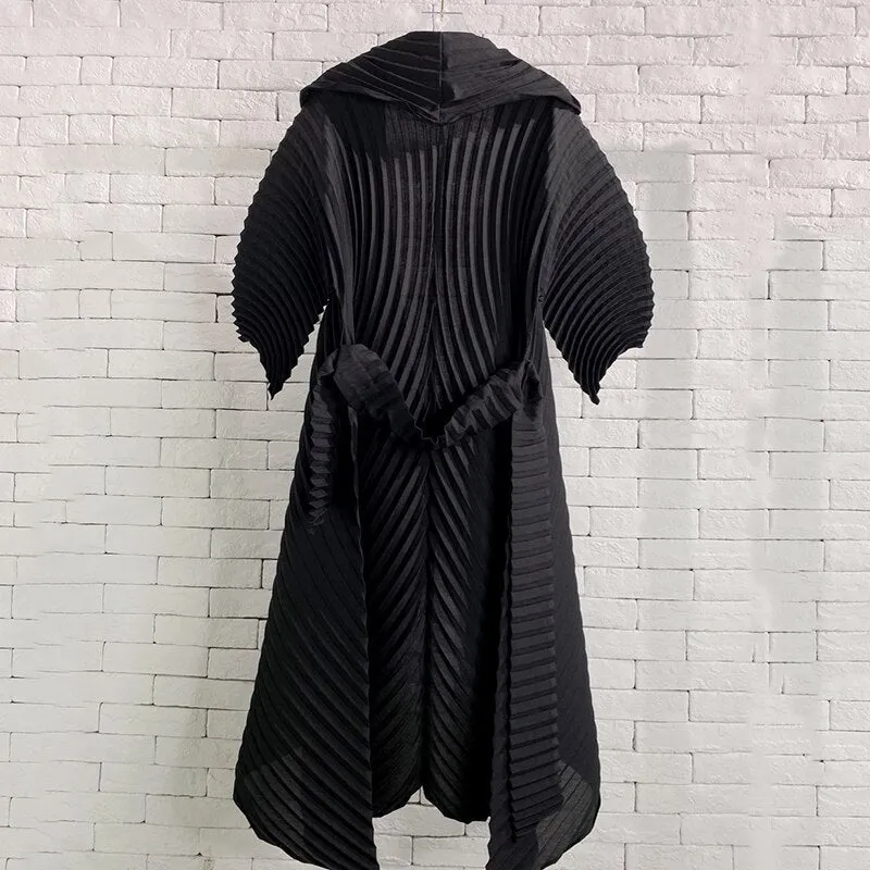 Pre Order:  Accordion Pleated Long Coat