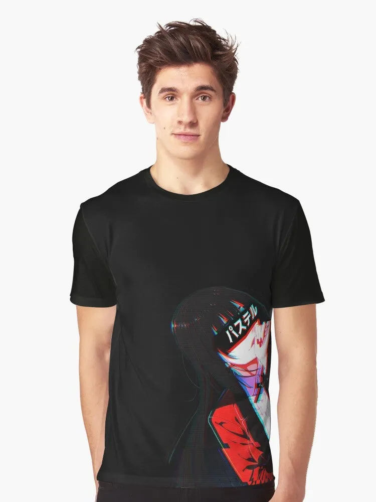 "CRIMSON" - Aesthetic Cyberpunk Kakegurui Anime Graphic T-Shirt