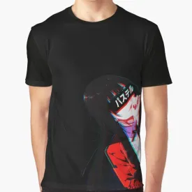 "CRIMSON" - Aesthetic Cyberpunk Kakegurui Anime Graphic T-Shirt