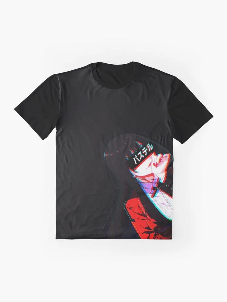 "CRIMSON" - Aesthetic Cyberpunk Kakegurui Anime Graphic T-Shirt