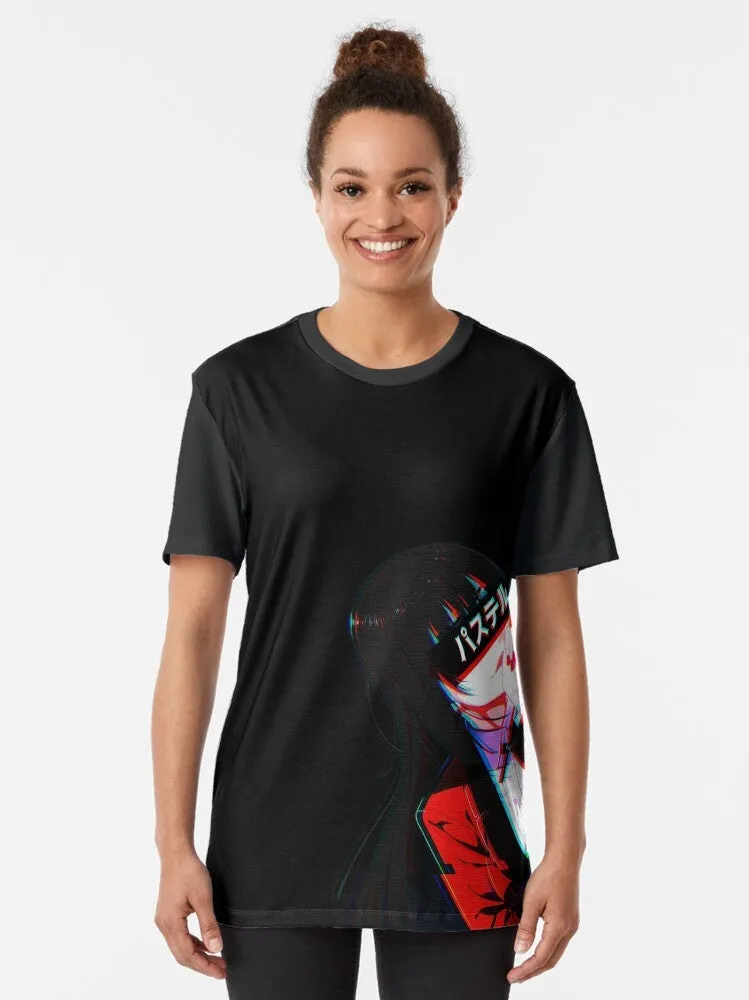 "CRIMSON" - Aesthetic Cyberpunk Kakegurui Anime Graphic T-Shirt