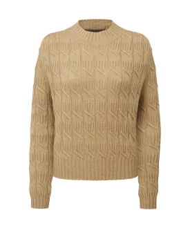 Sandsend Cable Jumper - Warm Sand