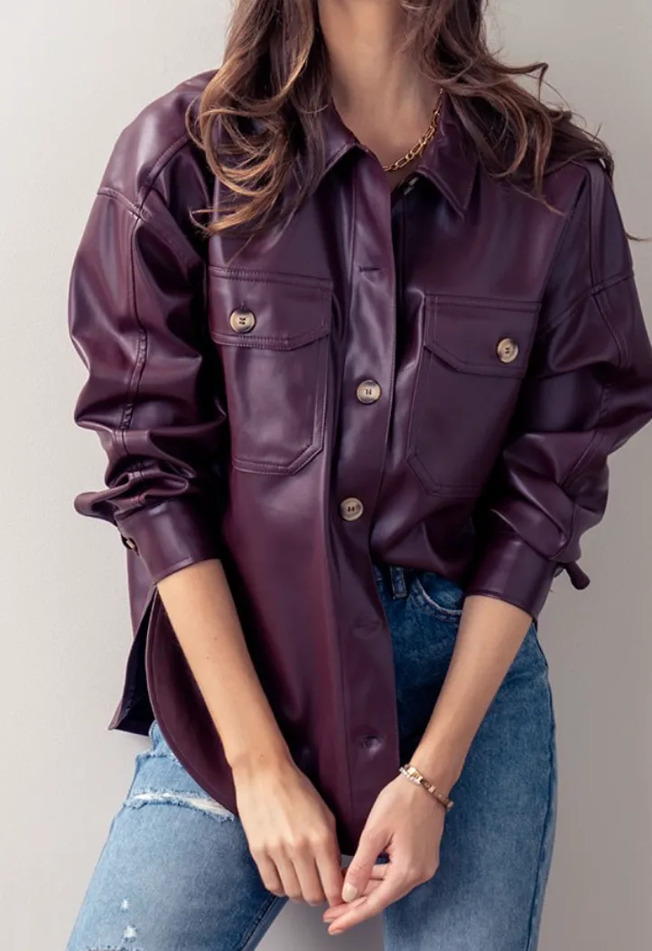 SHAY FAUX LEATHER JACKET