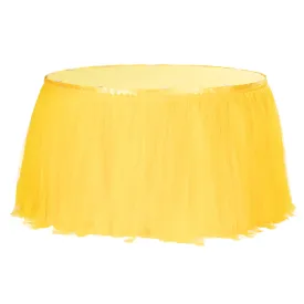 Tulle Tutu 14ft Table Skirt - Canary Yellow